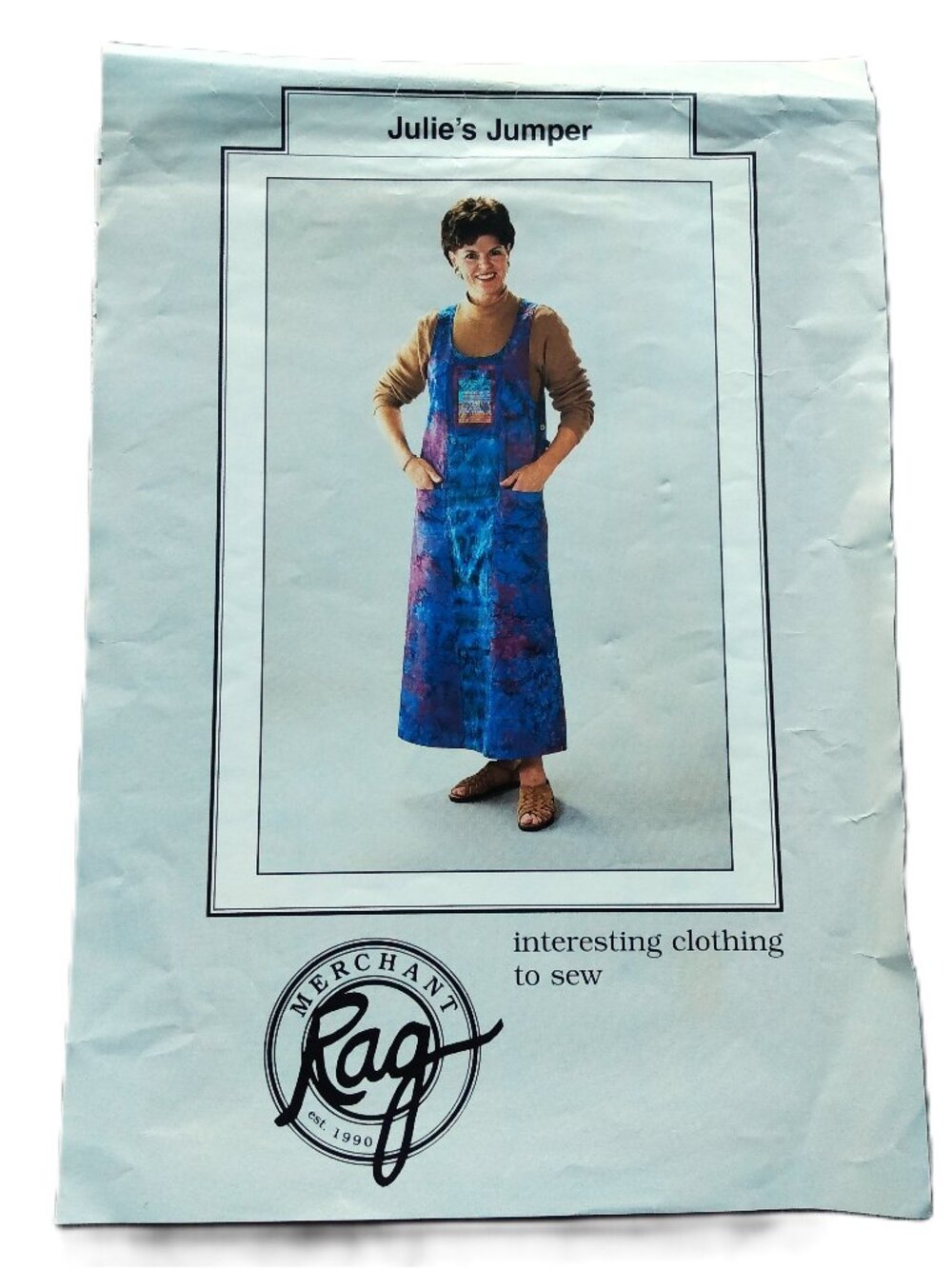Vintage 90s Pullover Jumper Dress Sewing Pattern Size 6-26 Boho Hippie Artisan